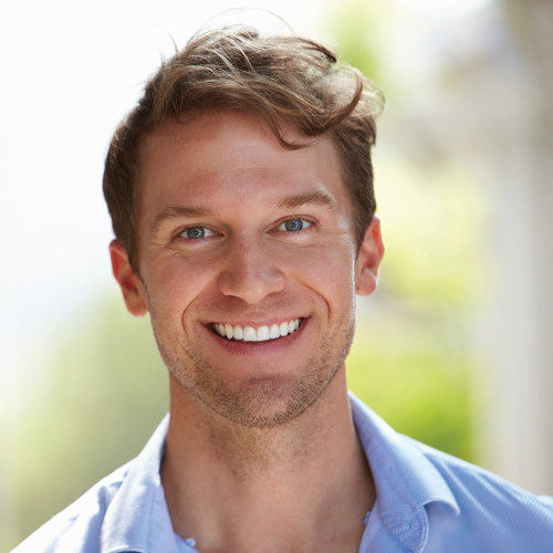 Outdoor Close up Portrait Of Smiling Man